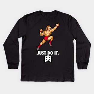 Kinnikuman - JUST DO IT!. Kids Long Sleeve T-Shirt